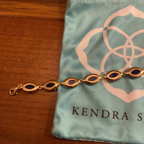 Kendra Scott Jana Cobalt Blue Stones & Gold Bracelet - Picture 9 of 10